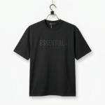 Essentials-Inspired Oversized Drop Shoulder T-Shirt – Jet Black