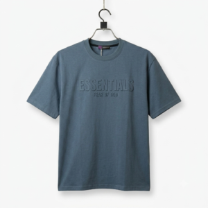 Essentials-Inspired Oversized Drop Shoulder T-Shirt – Steel Blue